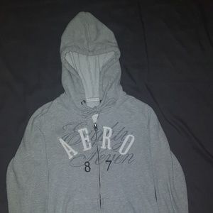 Areopostale Grey Zip-Up Hoodie